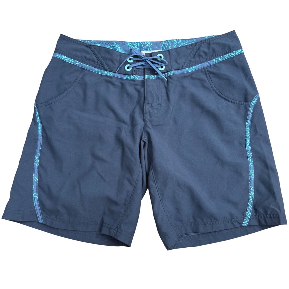 Columbia PFG Omni Shade Board Shorts Women Size 10 Navy Fishing Boating Outdoors